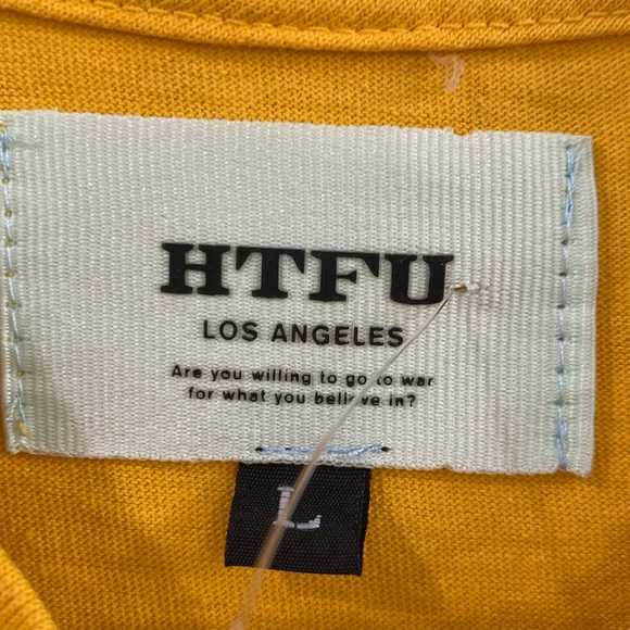 HTFU MENS MUSTARD YELLOW LONG SLEEVE TEE SIZE LARGE - Picture 2 of 12